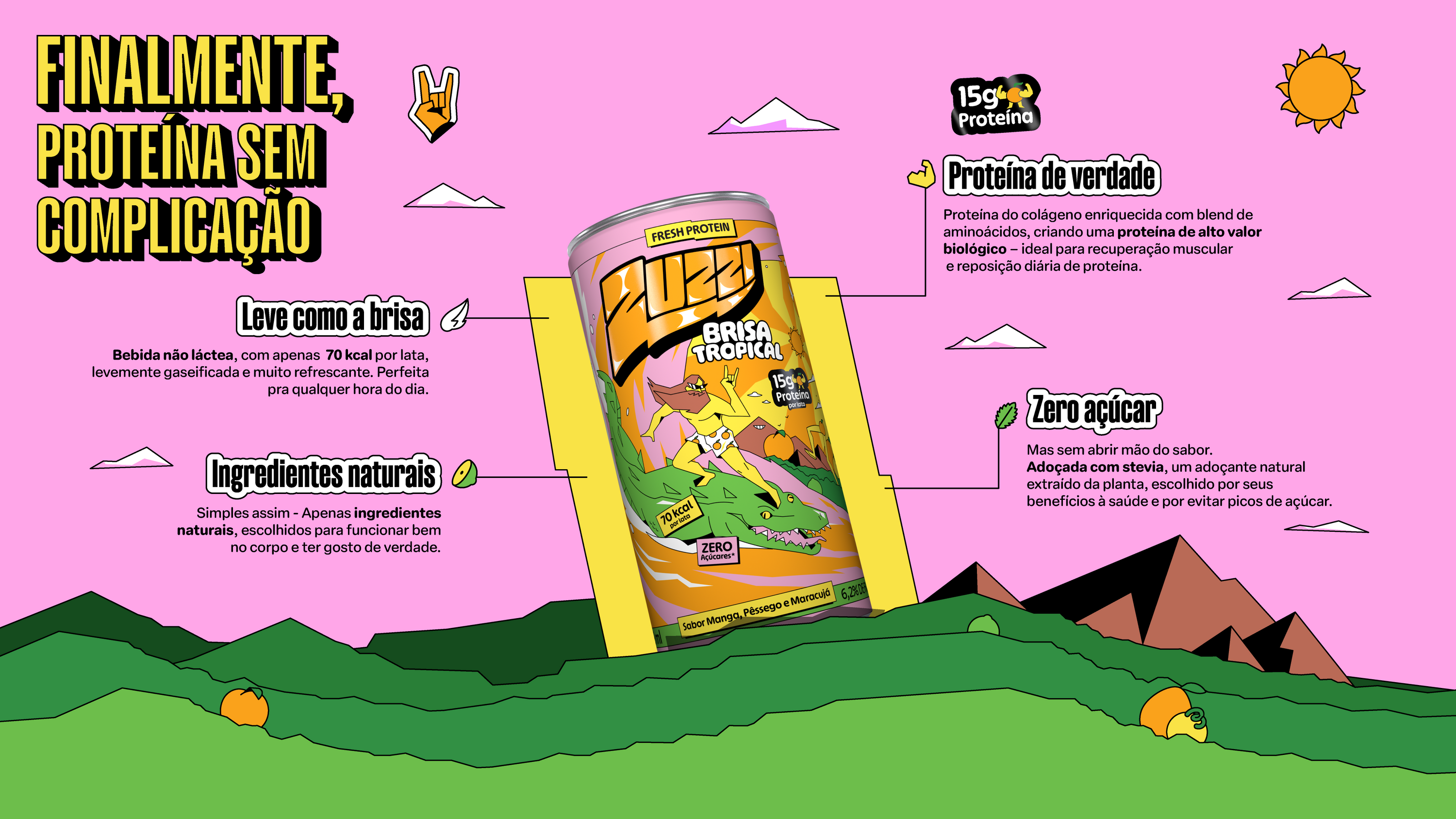 Finalmente, proteína sem complicação. Zuzzi Fresh Protein.